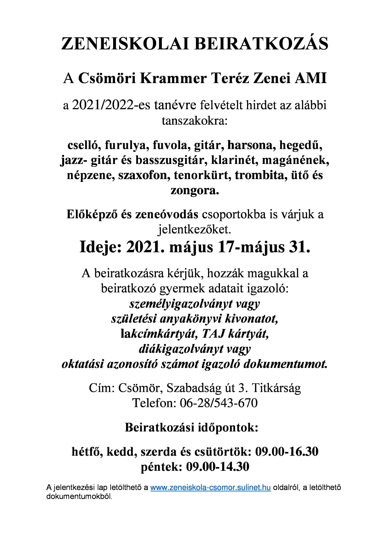 Beiratkozás 2021.